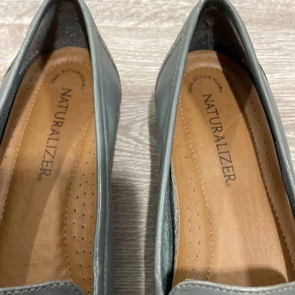 Naturalizer Dual Action Foam Gray Leather Loafers slip-on flats 8.5 - Picture 6 of 16